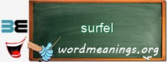 WordMeaning blackboard for surfel